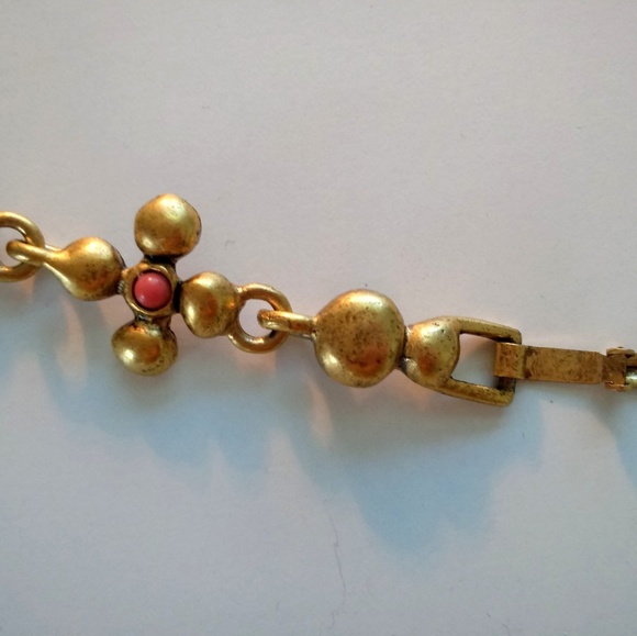 Goldtone and multicolor bead bracelet - Picture 3 of 5
